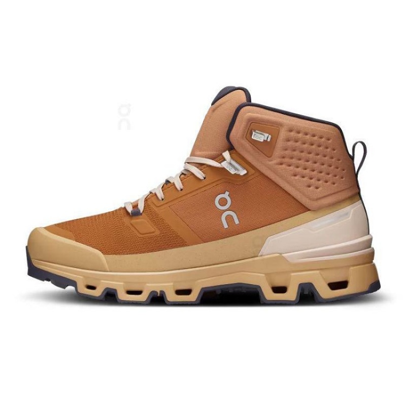 Brown Men On Cloud Cloudrock 2 Waterproof Hiking Boots | IE_ON8885