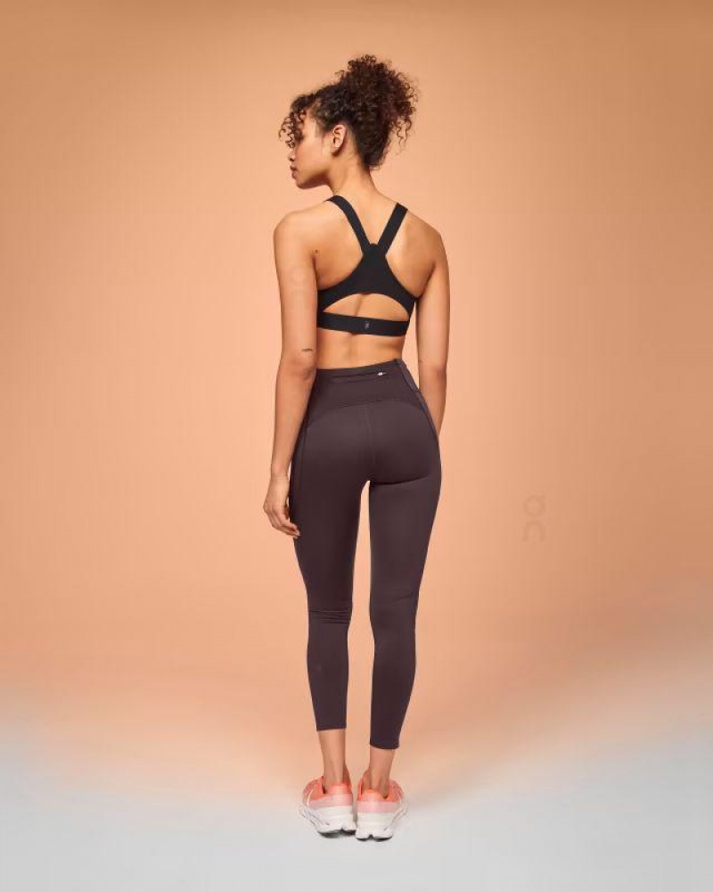 Brown Women On Cloud Performance 7/8 Tights | IE_ON8691