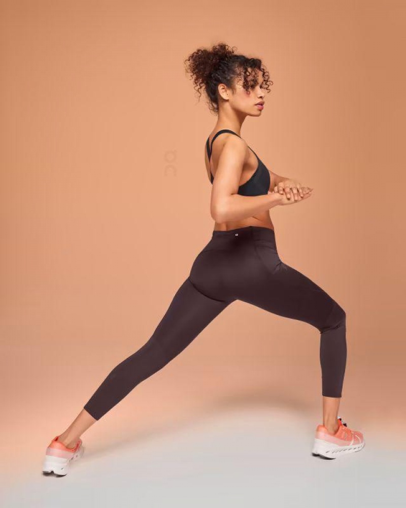 Brown Women On Cloud Performance 7/8 Tights | IE_ON8691