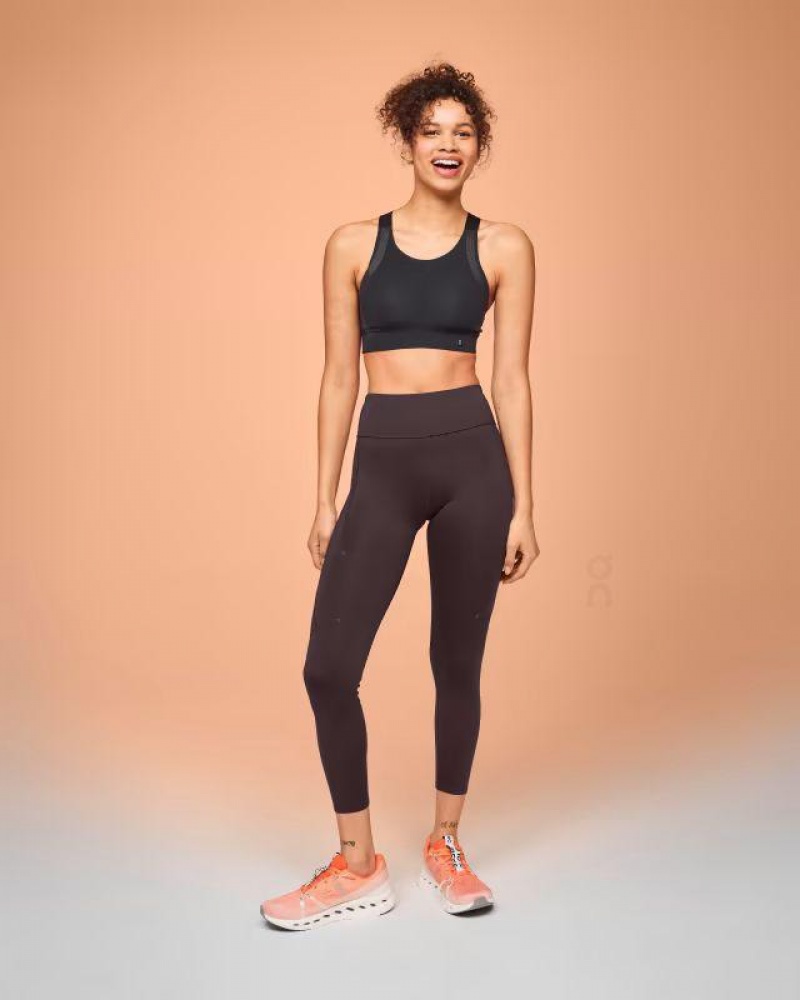 Brown Women On Cloud Performance 7/8 Tights | IE_ON8691