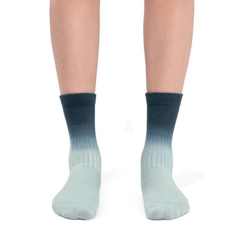 Dark Green Women On Cloud All-Day Socks | IE_ON8469