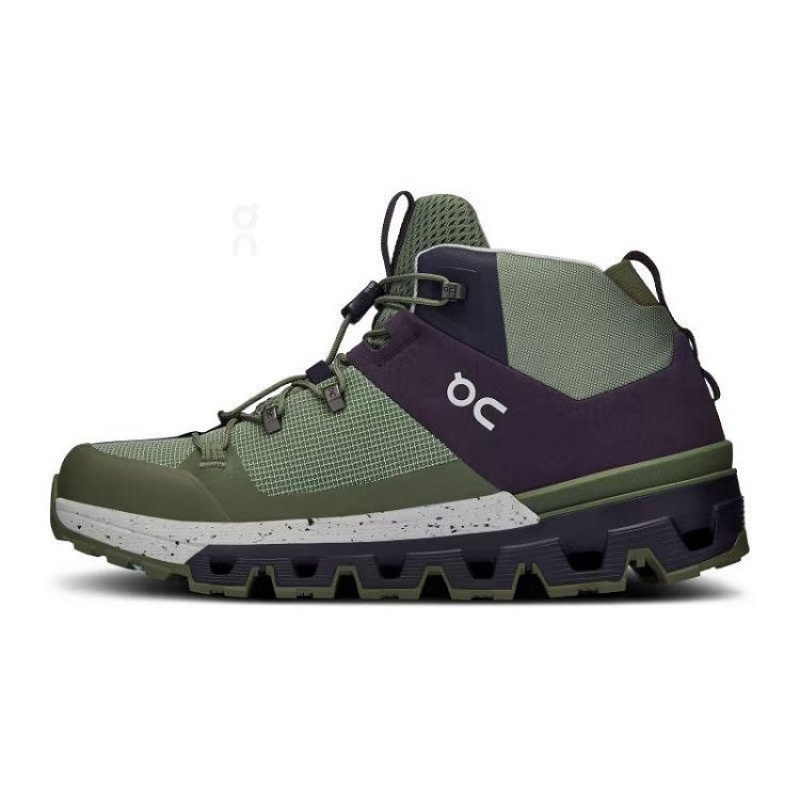 Green Women On Cloud Cloudtrax Hiking Boots | IE_ON8557