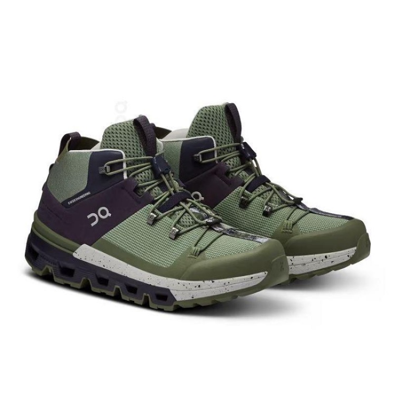 Green Women On Cloud Cloudtrax Hiking Boots | IE_ON8557