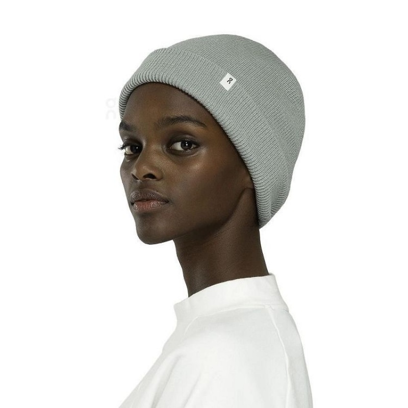 Green Women On Cloud Merino Beanie | IE_ON8407