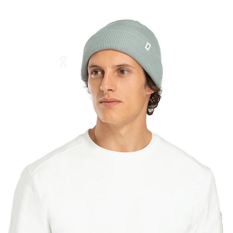 Green Women On Cloud Merino Beanie | IE_ON8407