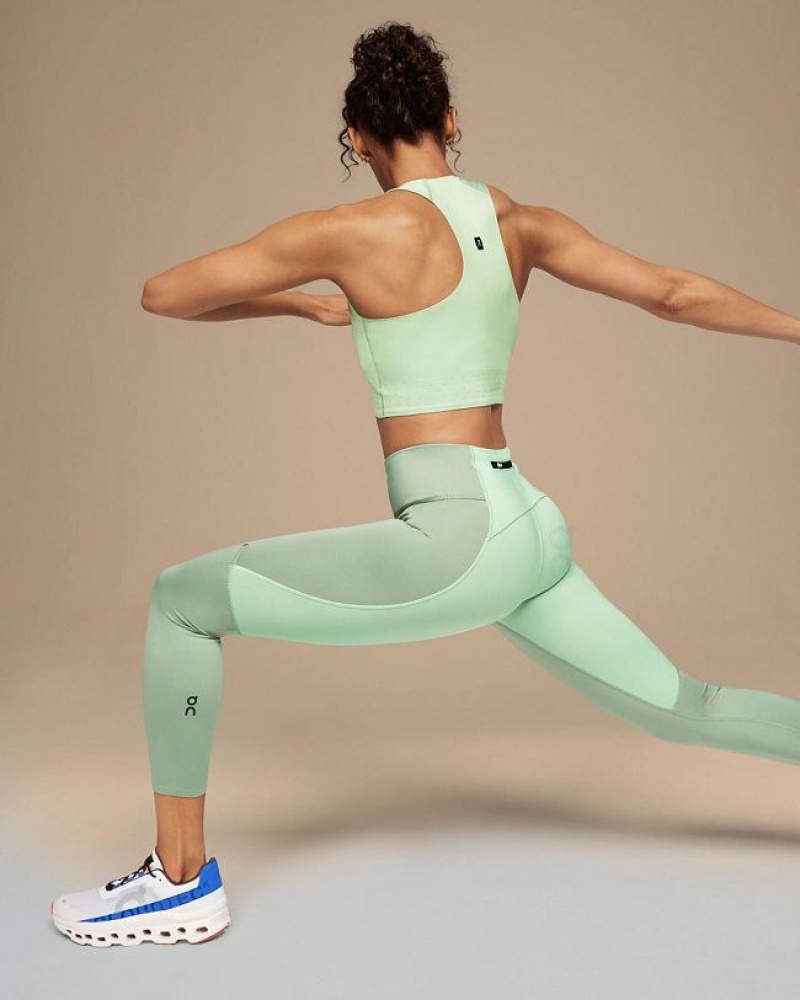 Green Women On Cloud Performance 7/8 Tights | IE_ON8766