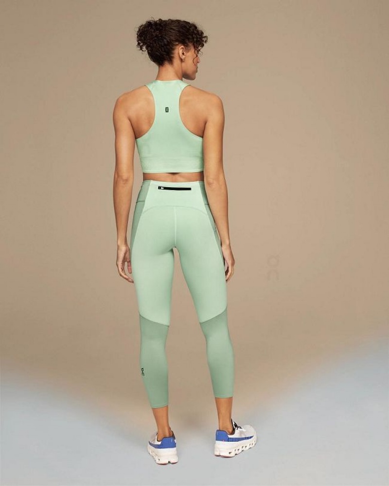 Green Women On Cloud Performance 7/8 Tights | IE_ON8766