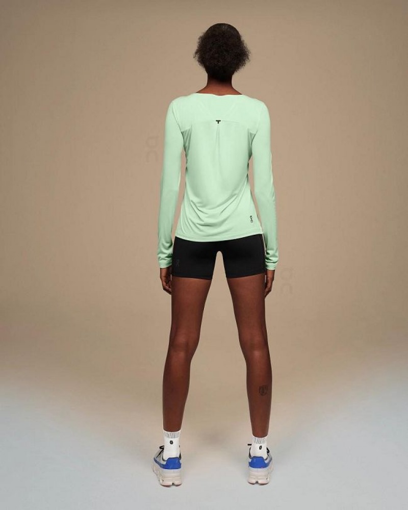 Green Women On Cloud Performance Long-T T-shirts | IE_ON8598