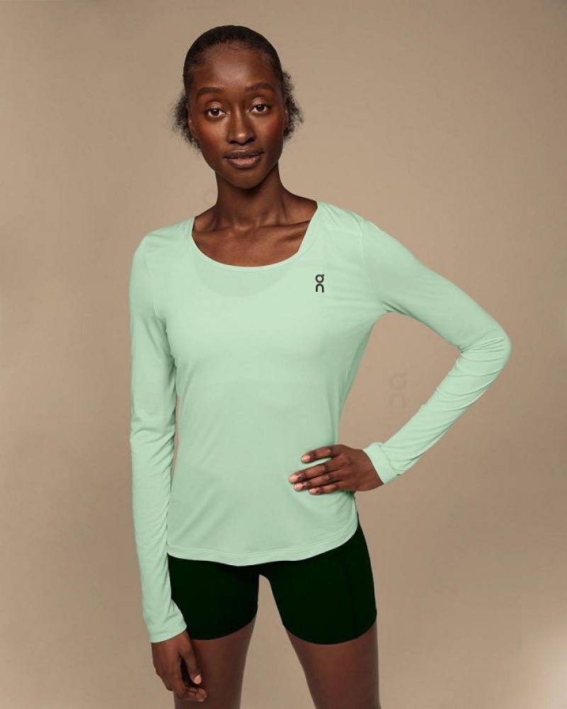 Green Women On Cloud Performance Long-T T-shirts | IE_ON8598