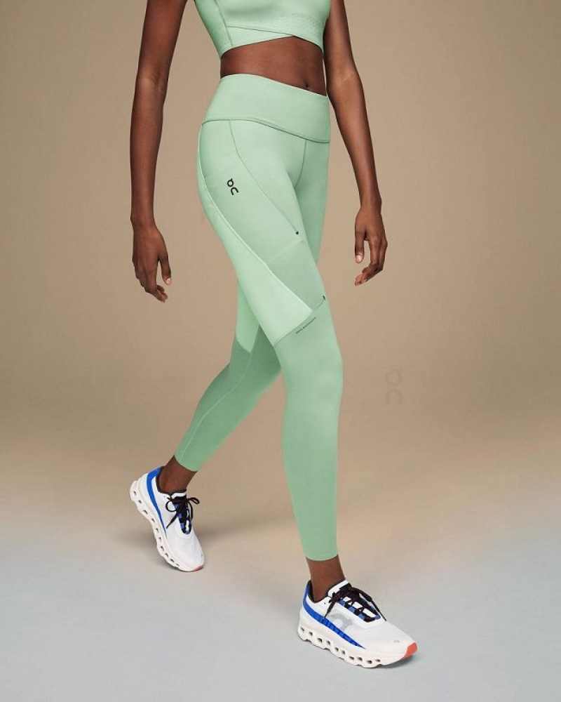 Green Women On Cloud Performance Tights | IE_ON8591