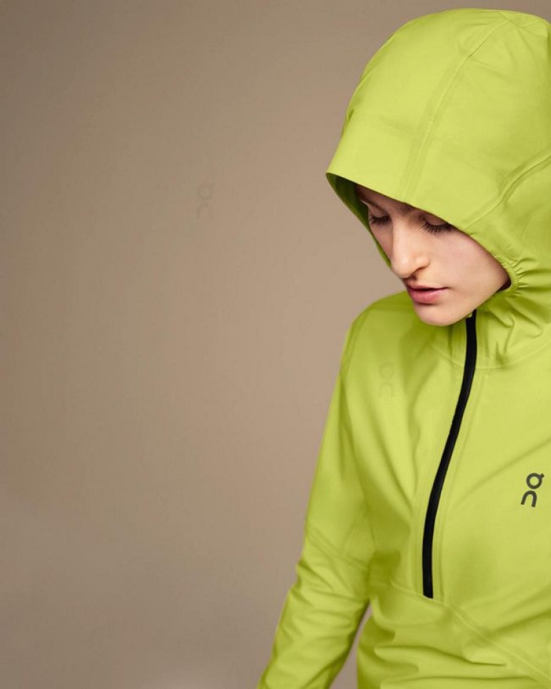 Green Women On Cloud Waterproof Anorak Jackets | IE_ON8853