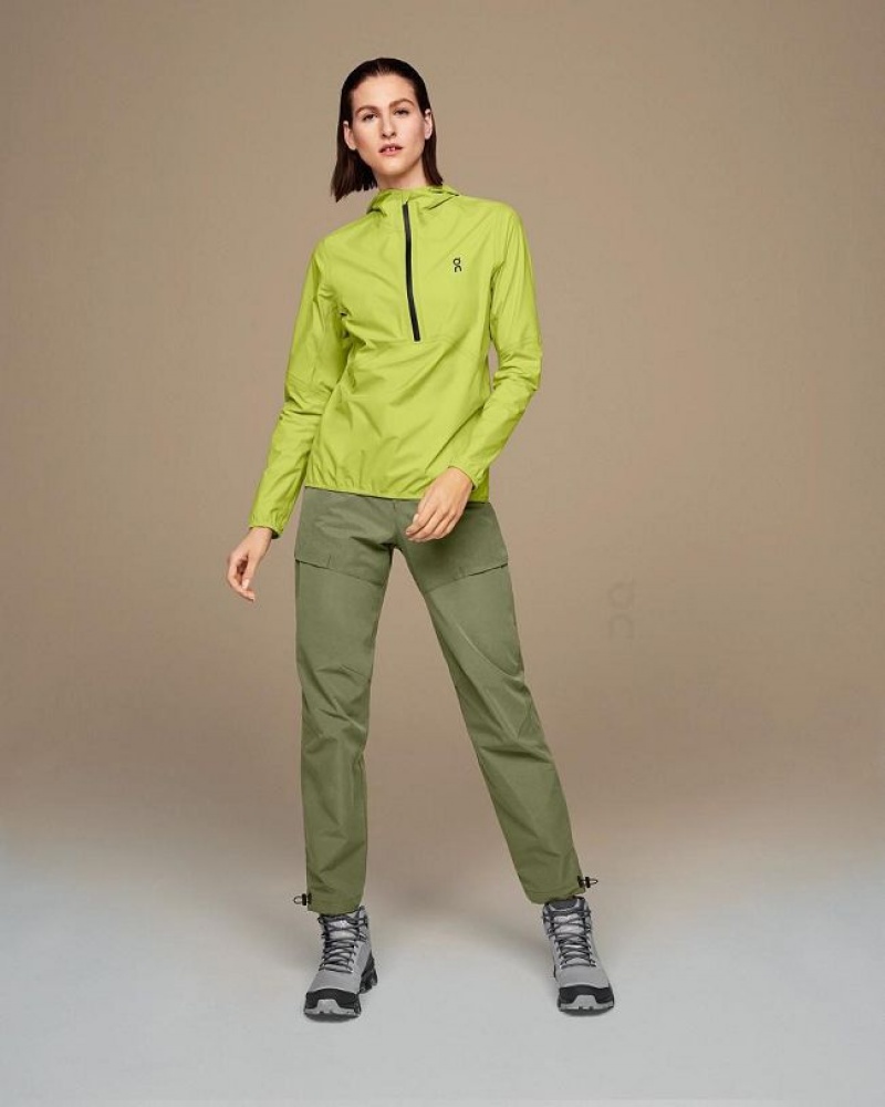 Green Women On Cloud Waterproof Anorak Jackets | IE_ON8853