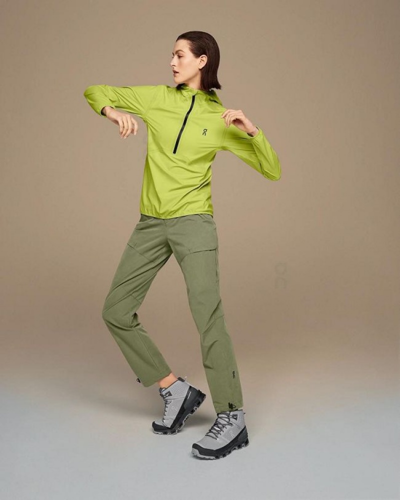 Green Women On Cloud Waterproof Anorak Jackets | IE_ON8853