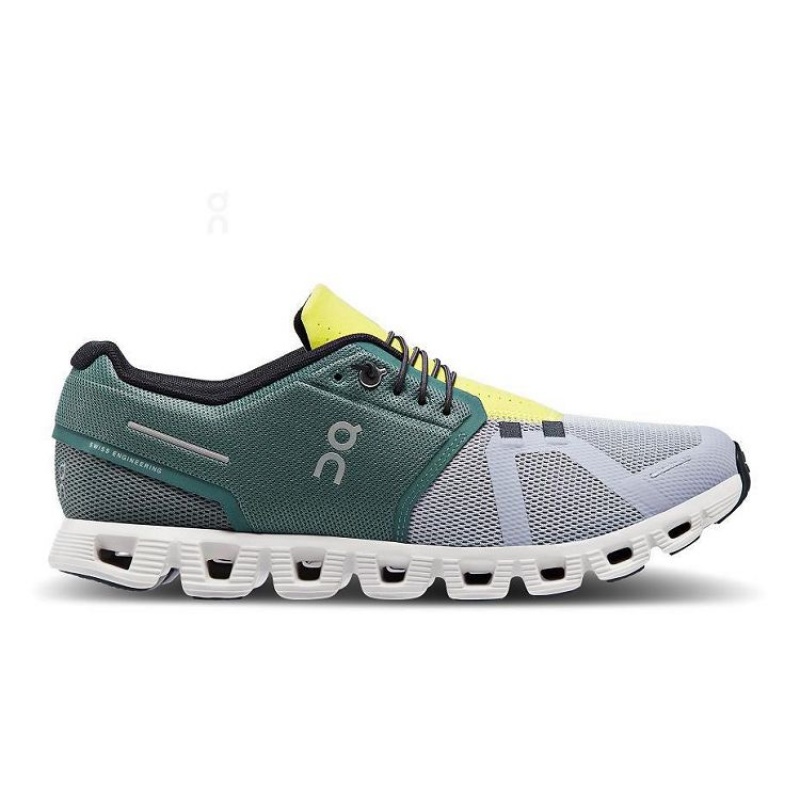 Green / Grey Men On Cloud Cloud 5 Sneakers | IE_ON8607