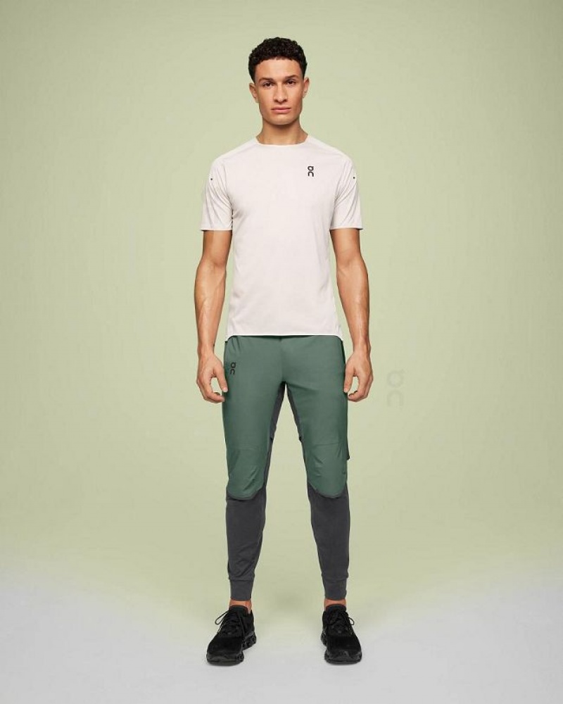 Green / Grey Men On Cloud Running Pants | IE_ON8922