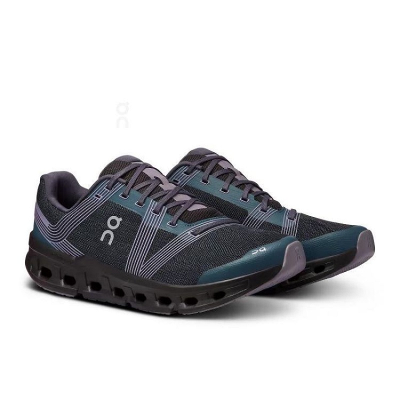 Green / Purple Men On Cloud Cloudgo Wide Road Running Shoes | IE_ON8294