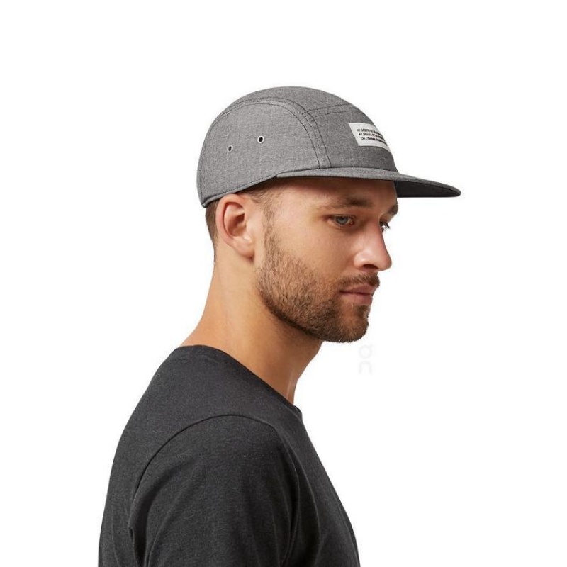 Grey Men On Cloud 5 Panel Caps | IE_ON8078