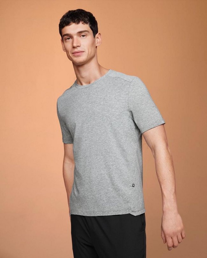 Grey Men On Cloud Active-T T-shirts | IE_ON8350