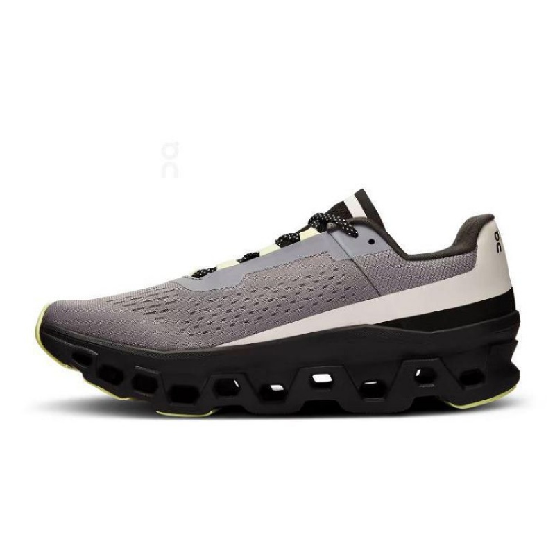 Grey Men On Cloud Cloudmonster Road Running Shoes | IE_ON8628