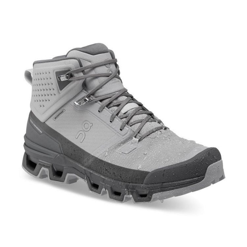 Grey Men On Cloud Cloudrock 2 Waterproof Hiking Boots | IE_ON8978