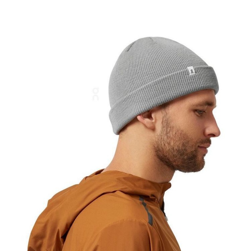 Grey Men On Cloud Merino Beanie | IE_ON8026