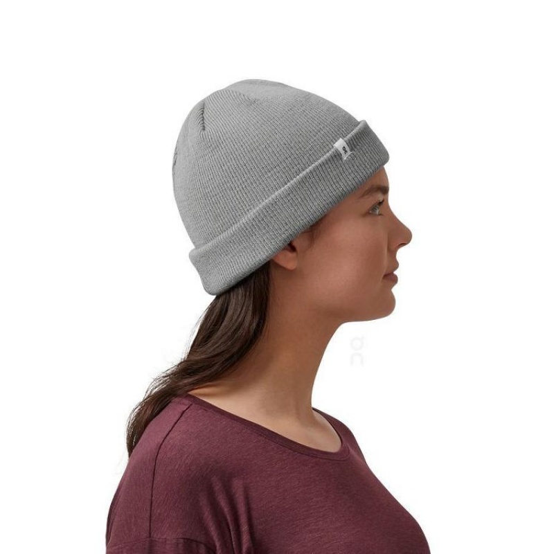 Grey Men On Cloud Merino Beanie | IE_ON8026