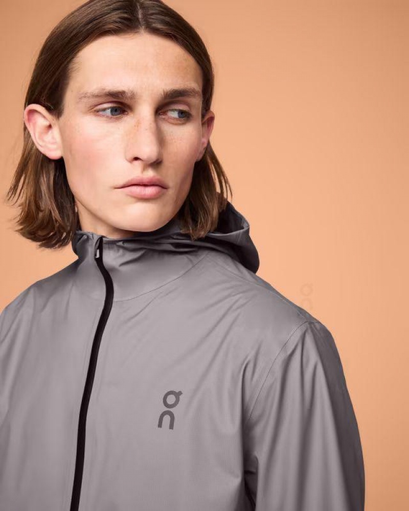 Grey Men On Cloud Waterproof Anorak Jackets | IE_ON9162