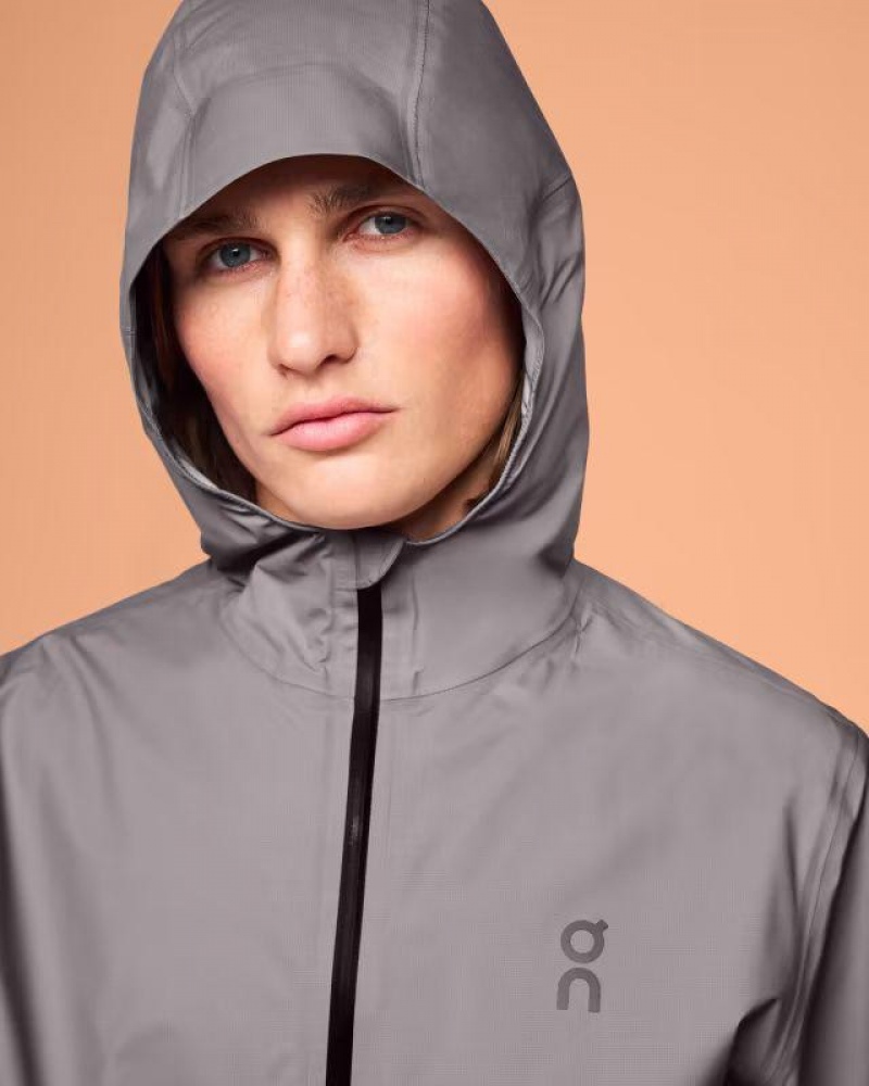 Grey Men On Cloud Waterproof Anorak Jackets | IE_ON9162