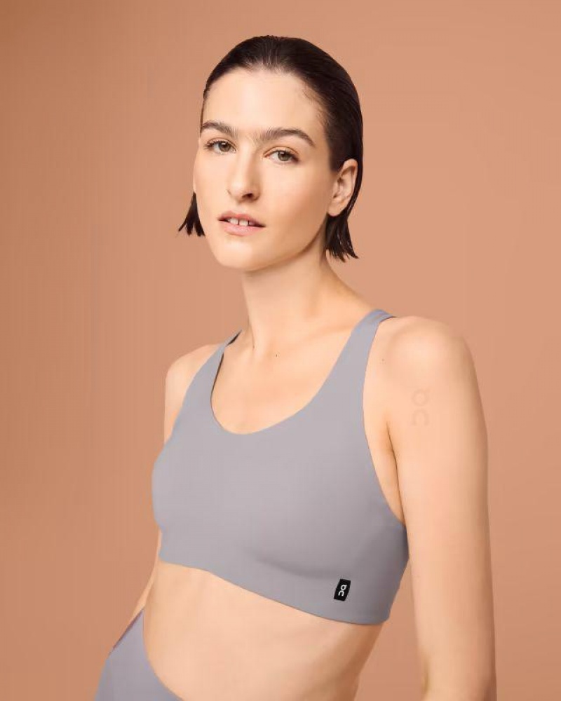 Grey Women On Cloud Active Bras | IE_ON8518