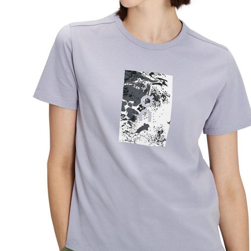 Grey Women On Cloud Graphic-T T-shirts | IE_ON9081