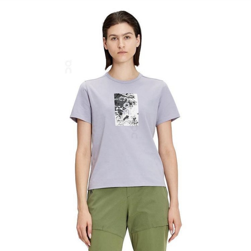 Grey Women On Cloud Graphic-T T-shirts | IE_ON9081