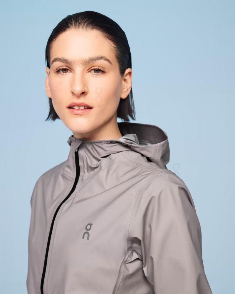 Grey Women On Cloud Waterproof Anorak Jackets | IE_ON8170