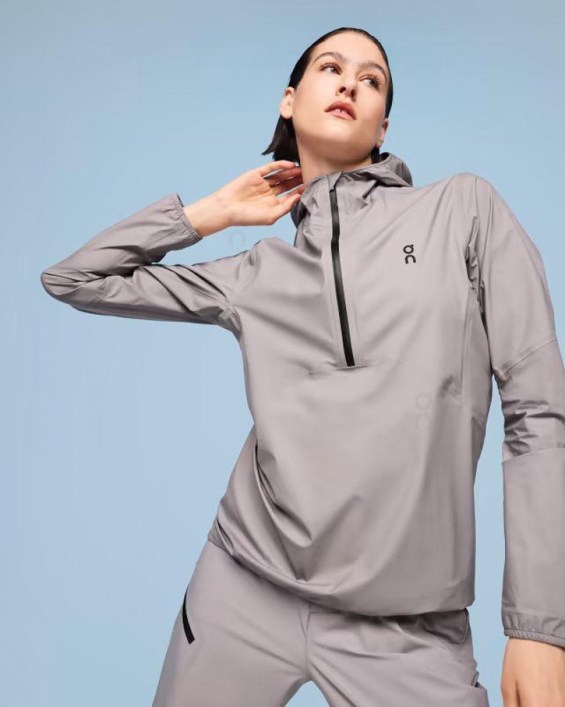 Grey Women On Cloud Waterproof Anorak Jackets | IE_ON8170