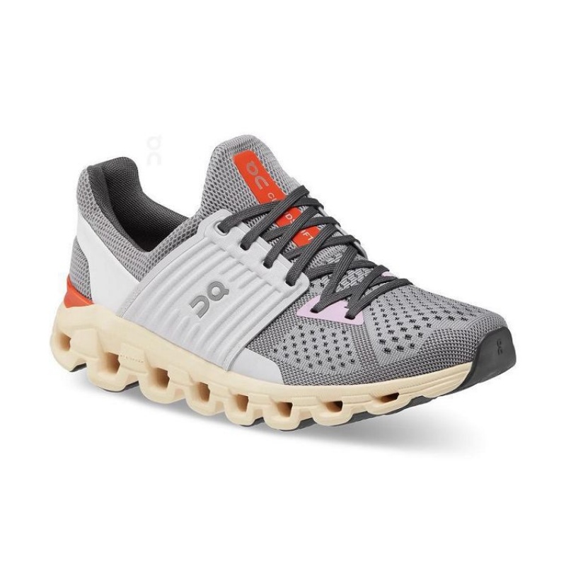 Grey / Beige Women On Cloud Cloudswift Road Running Shoes | IE_ON9096