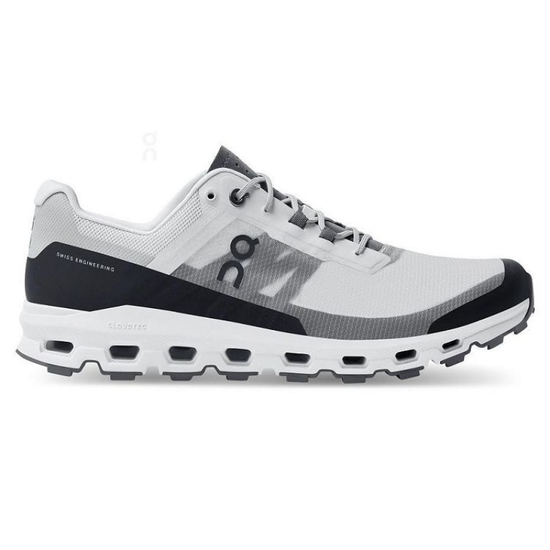 Grey / Black Men On Cloud Cloudvista Trail Running Shoes | IE_ON8950