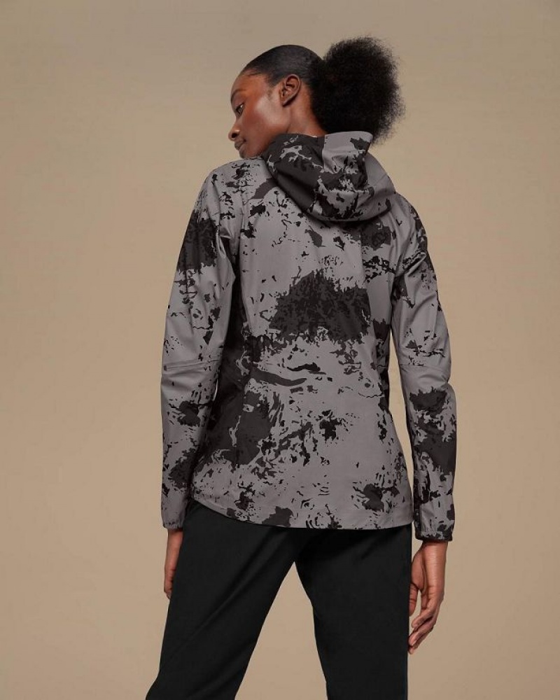 Grey / Black Women On Cloud Waterproof Anorak Jackets | IE_ON8044