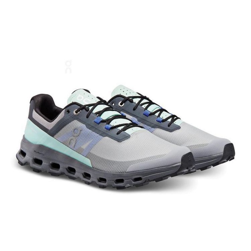 Grey / Blue Men On Cloud Cloudvista Hiking Shoes | IE_ON8584