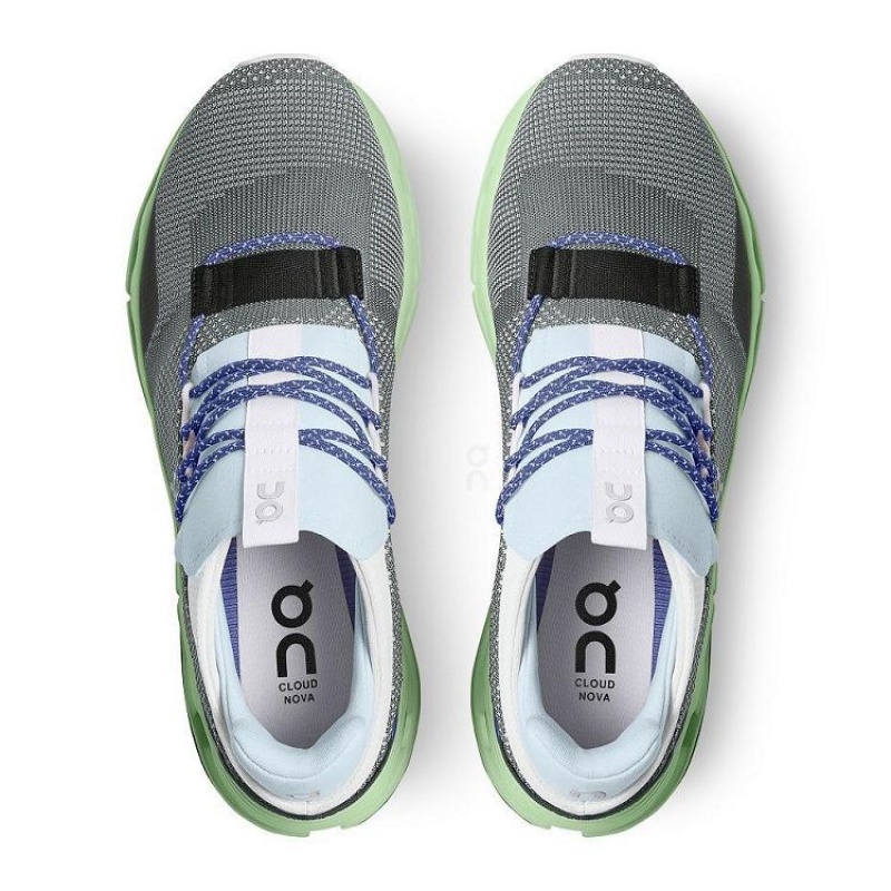 Grey / Green Men On Cloud Cloudnova Sneakers | IE_ON8101