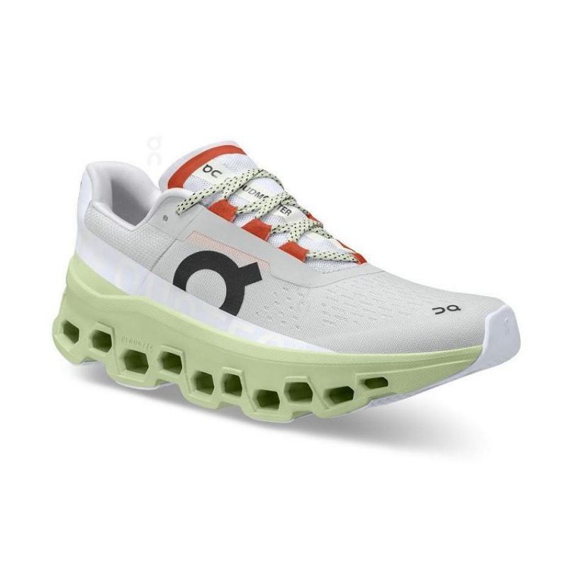 Grey / Green Women On Cloud Cloudmonster Road Running Shoes | IE_ON8158