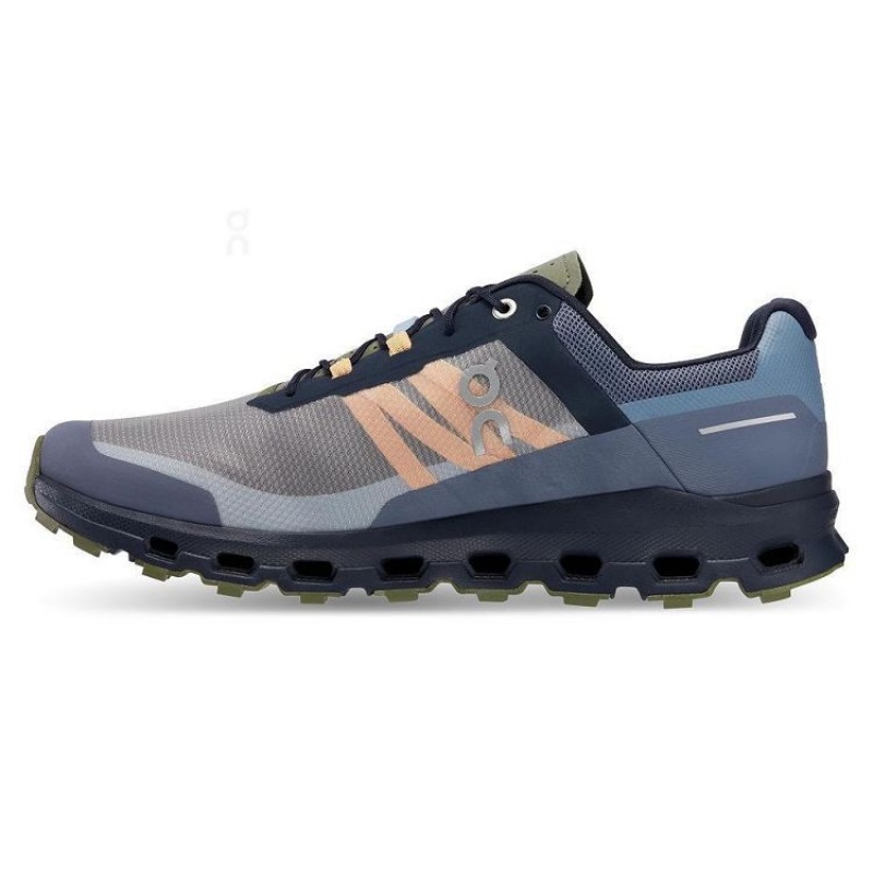 Grey / Olive Men On Cloud Cloudvista Hiking Shoes | IE_ON9008