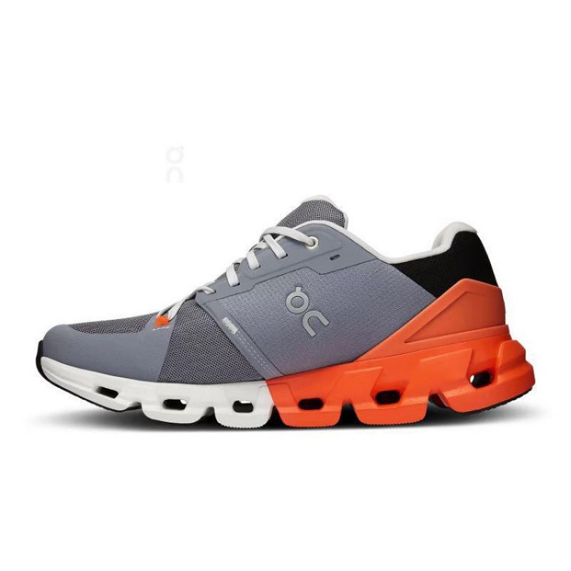 Grey / Orange Men On Cloud Cloudflyer 4 Road Running Shoes | IE_ON8256