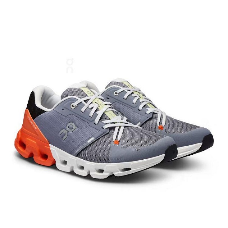 Grey / Orange Men On Cloud Cloudflyer 4 Road Running Shoes | IE_ON8256