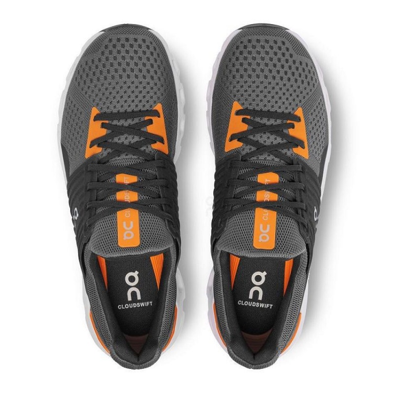 Grey / Orange Men On Cloud Cloudswift Road Running Shoes | IE_ON9160