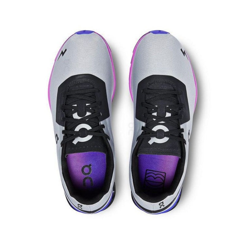 Grey / Purple Men On Cloud Cloudflash Sensa Road Running Shoes | IE_ON9115