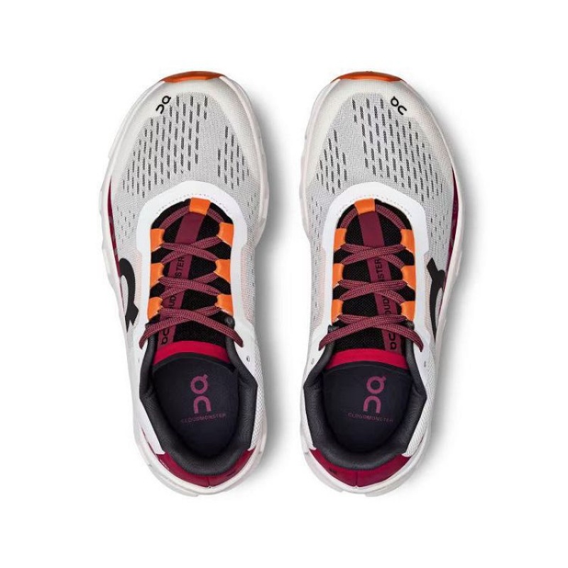 Grey / Red Women On Cloud Cloudmonster Road Running Shoes | IE_ON8209