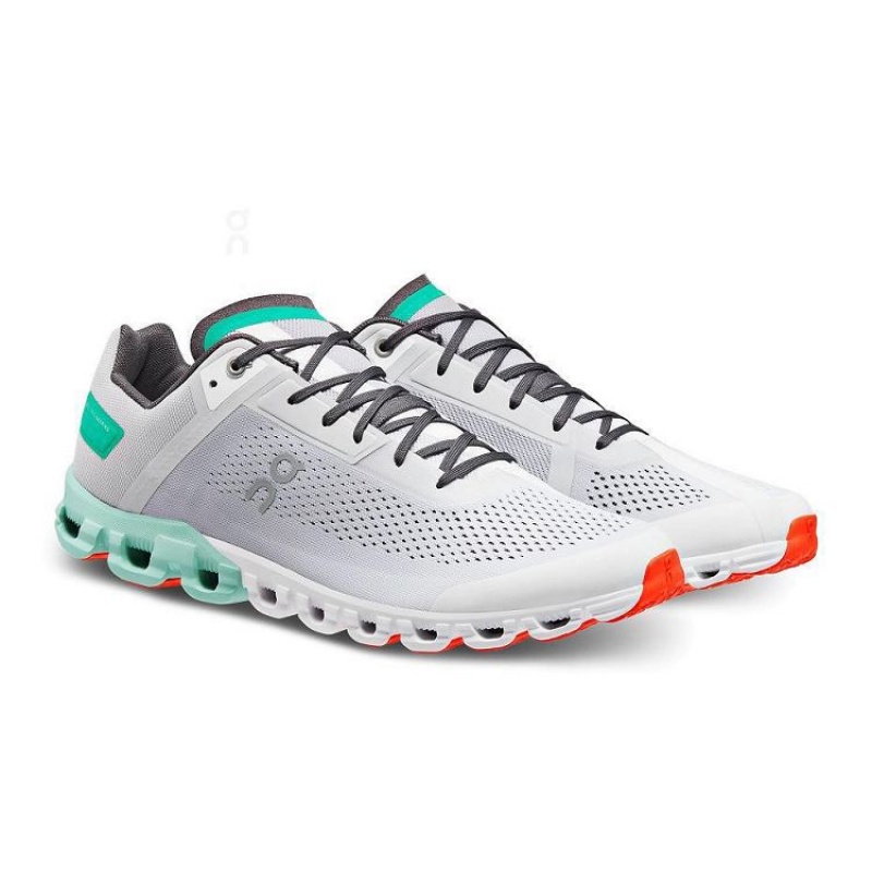 Grey / Turquoise Men On Cloud Cloudflow Road Running Shoes | IE_ON8419