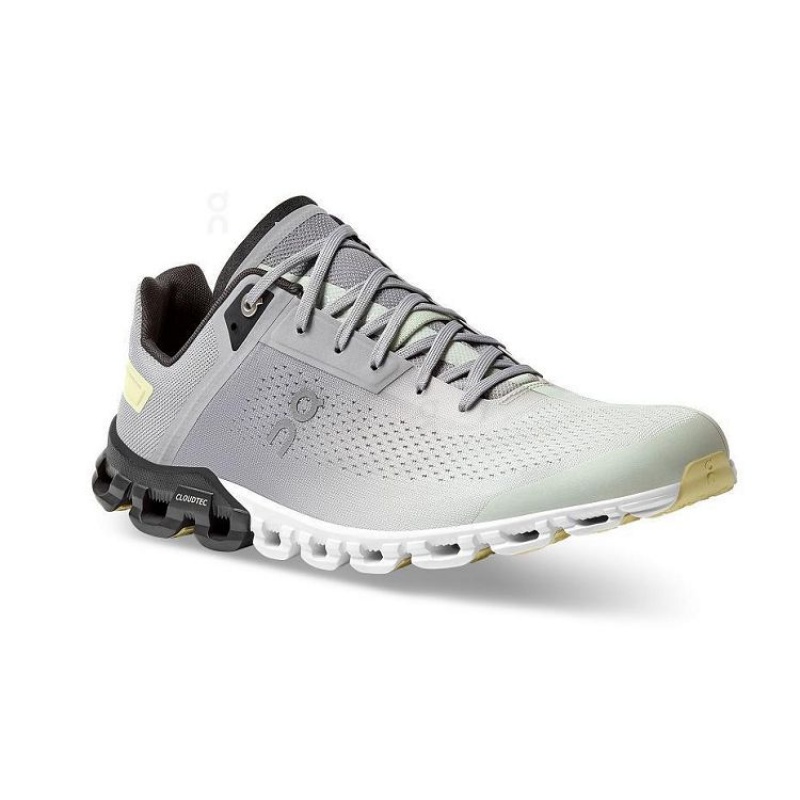 Grey / Yellow Men On Cloud Cloudflow Road Running Shoes | IE_ON8556