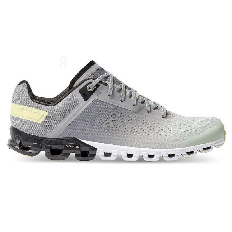 Grey / Yellow Men On Cloud Cloudflow Road Running Shoes | IE_ON8556