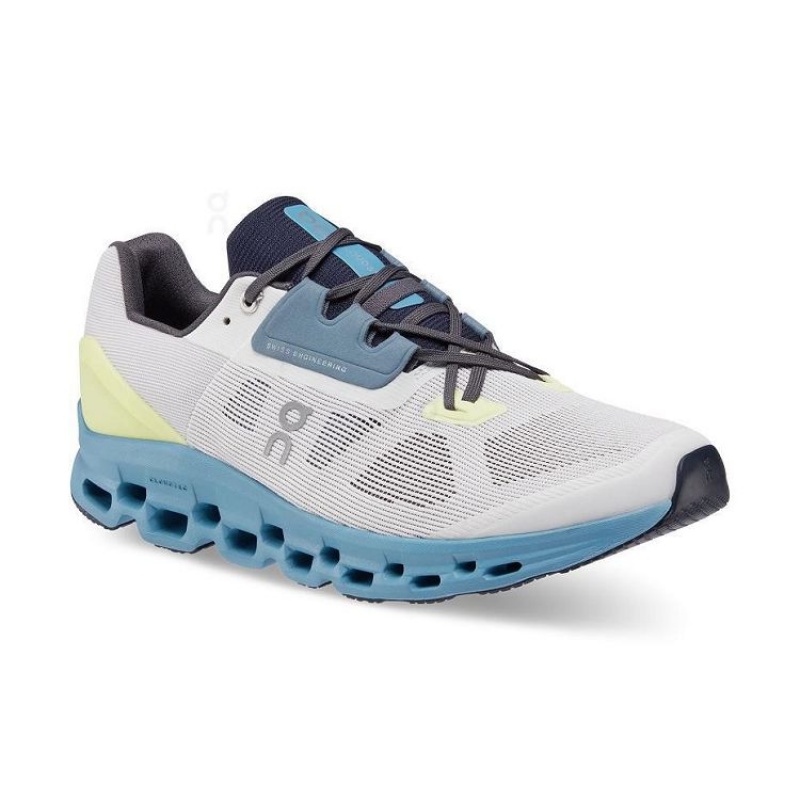 Grey / Yellow Men On Cloud Cloudstratus Road Running Shoes | IE_ON8372