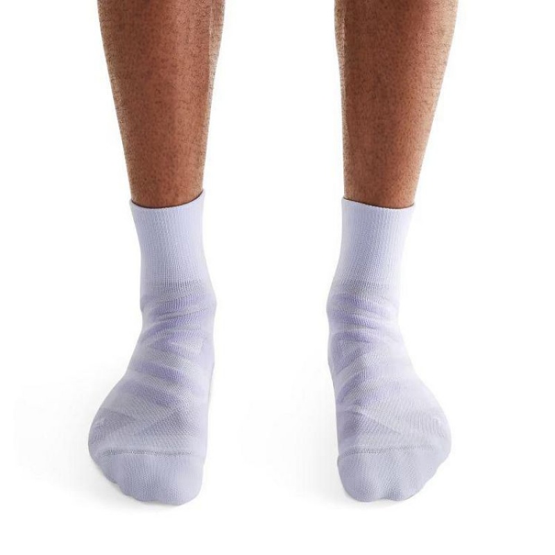 Light Purple Men On Cloud Performance Mid Socks | IE_ON8099